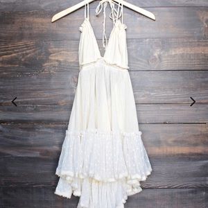 Eternal Grace Crinkle Halter Dress